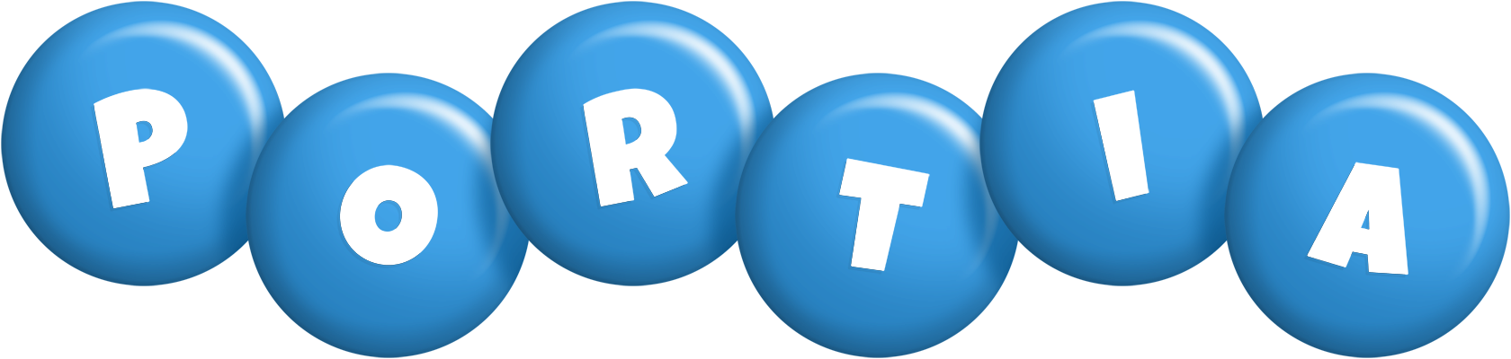 Portia candy-blue logo