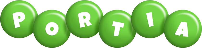 Portia candy-green logo