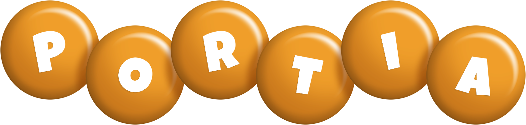 Portia candy-orange logo