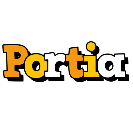 Portia cartoon logo