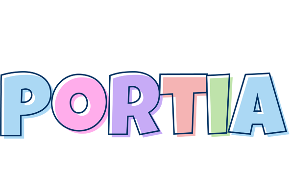 Portia pastel logo