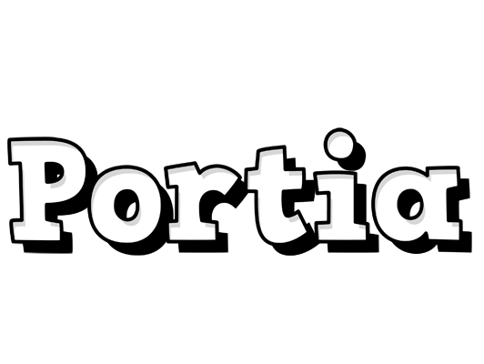 Portia snowing logo