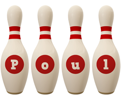 Poul bowling-pin logo