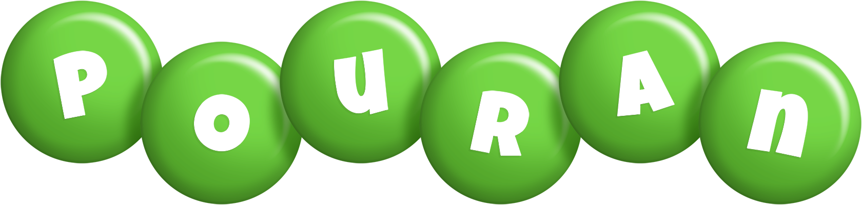 Pouran candy-green logo