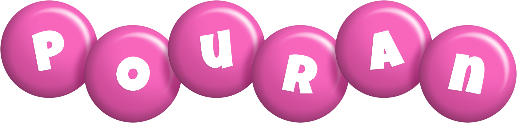 Pouran candy-pink logo