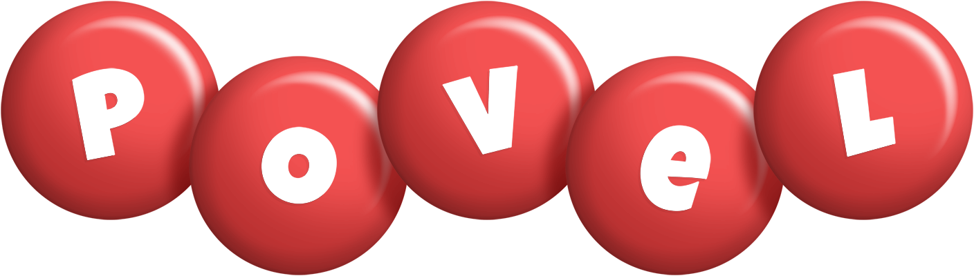 Povel candy-red logo