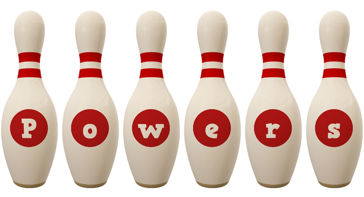 Powers bowling-pin logo