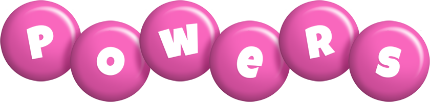 Powers candy-pink logo