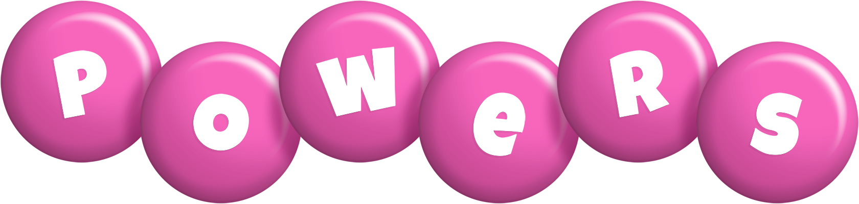 Powers candy-pink logo