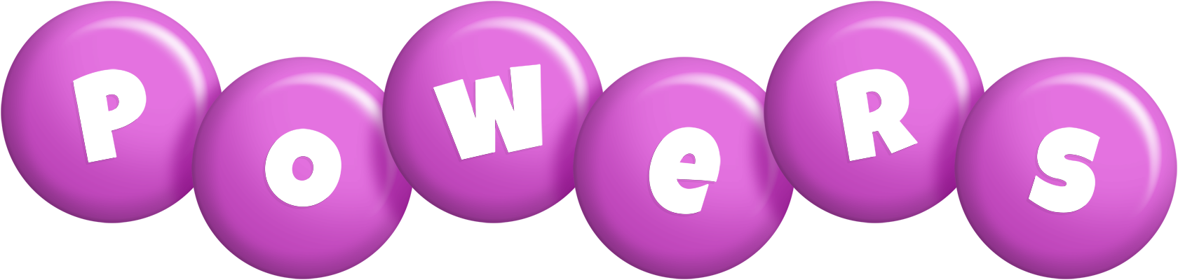 Powers candy-purple logo