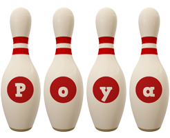 Poya bowling-pin logo