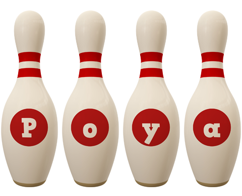 Poya bowling-pin logo