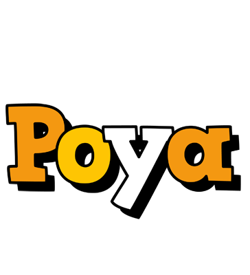 Poya cartoon logo