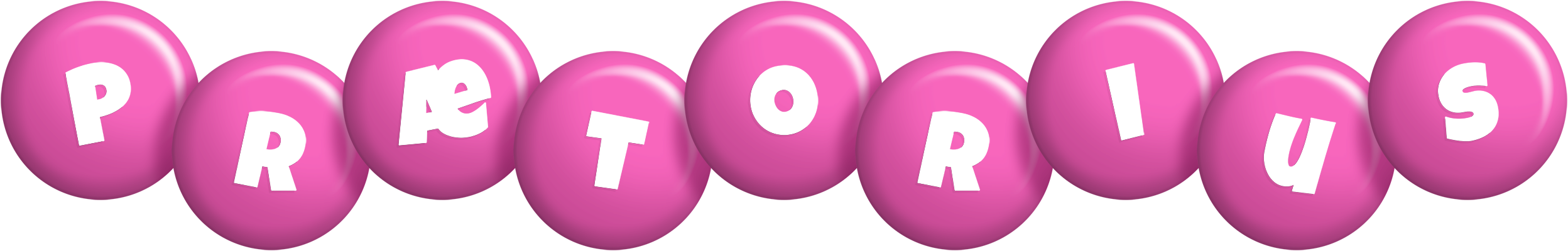 Prætorius candy-pink logo