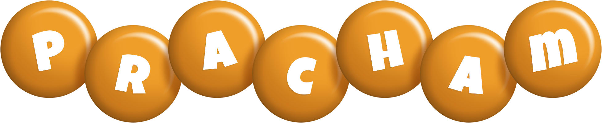 Pracham candy-orange logo