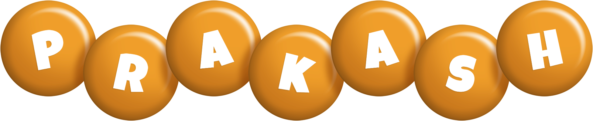 Prakash candy-orange logo