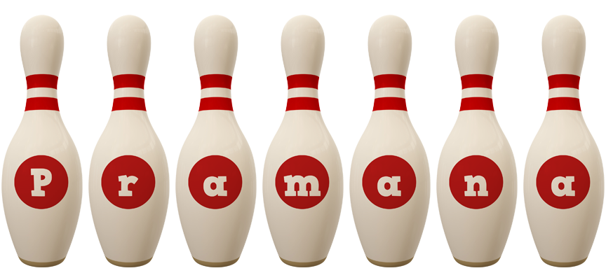 Pramana bowling-pin logo