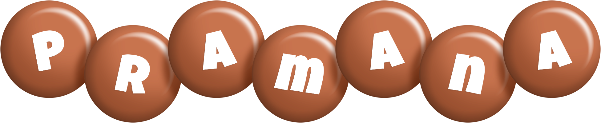 Pramana candy-brown logo