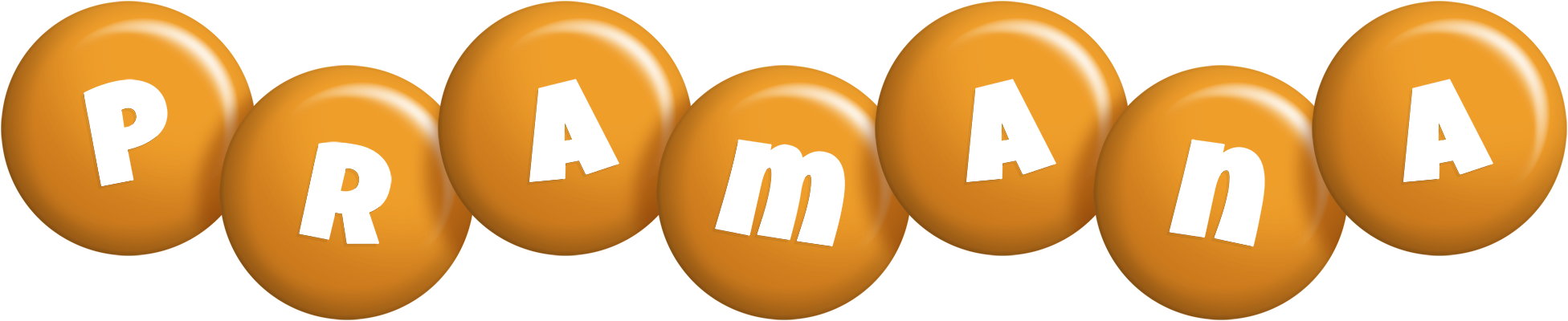 Pramana candy-orange logo