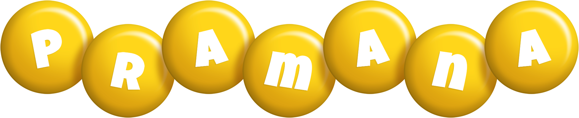 Pramana candy-yellow logo
