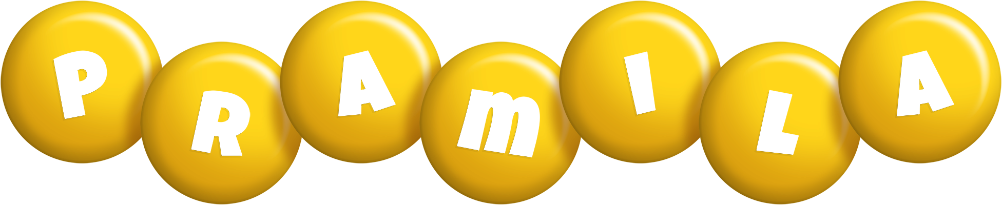 Pramila candy-yellow logo
