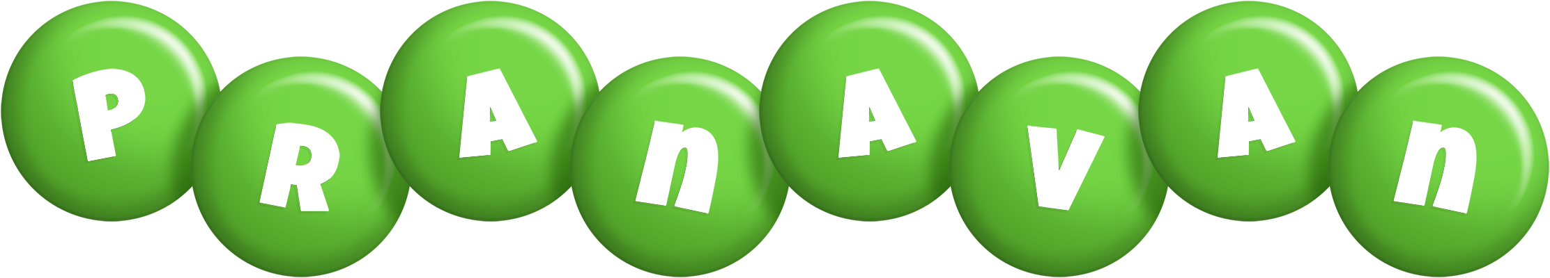 Pranavan candy-green logo