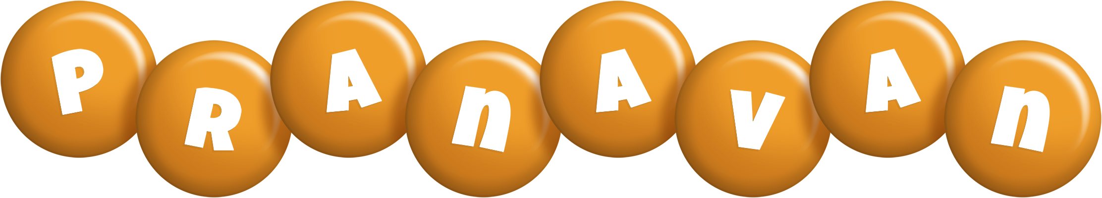 Pranavan candy-orange logo
