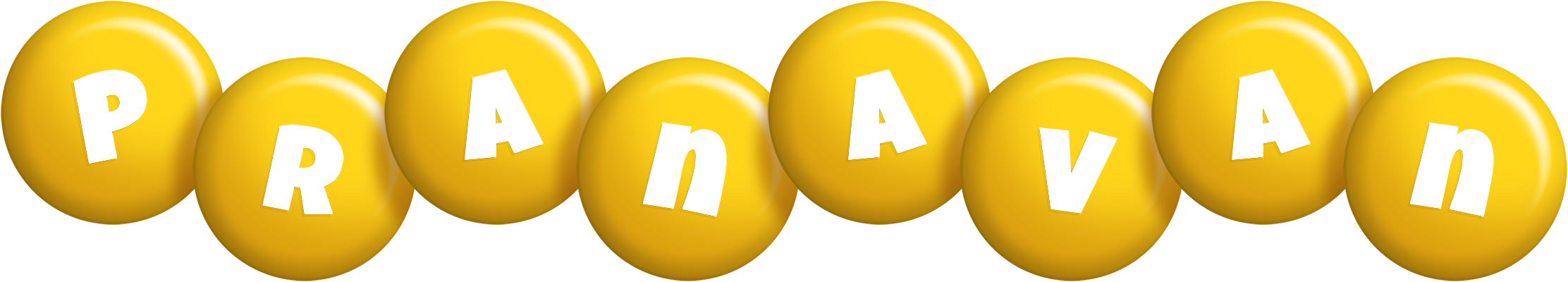 Pranavan candy-yellow logo