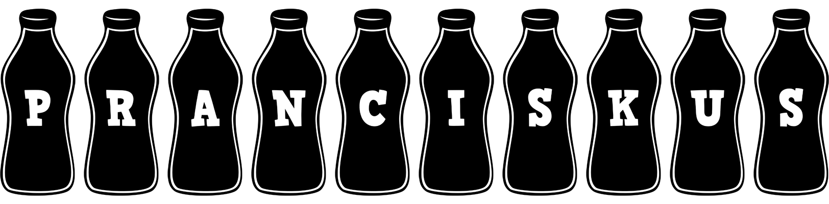 Pranciskus bottle logo