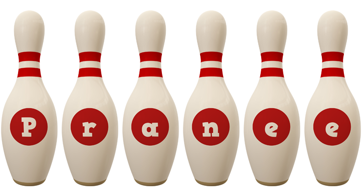 Pranee bowling-pin logo
