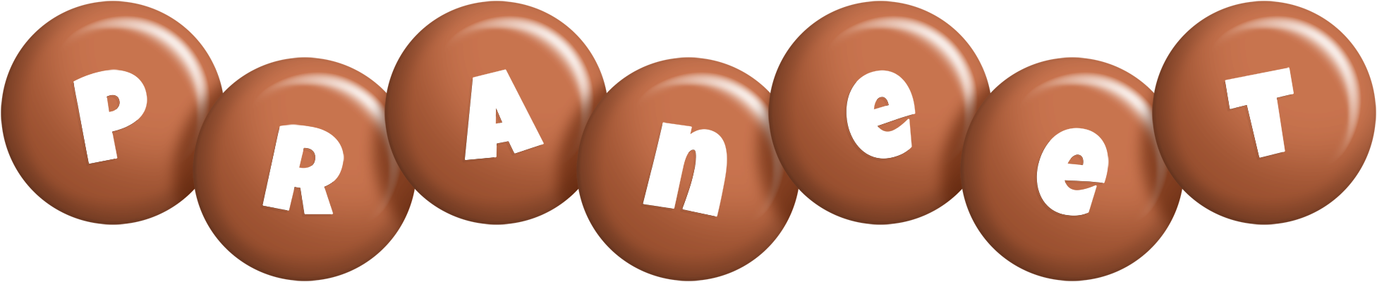 Praneet candy-brown logo