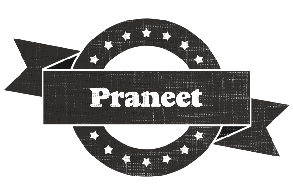 Praneet grunge logo