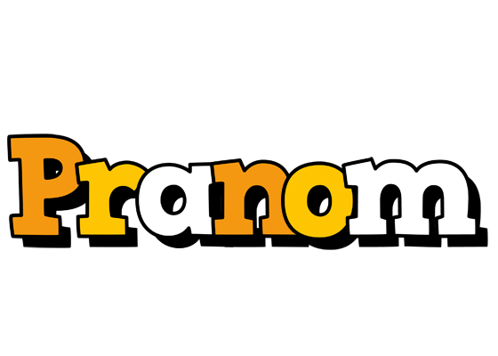 Pranom cartoon logo