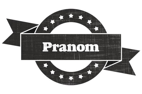 Pranom grunge logo