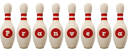 Pranvera bowling-pin logo