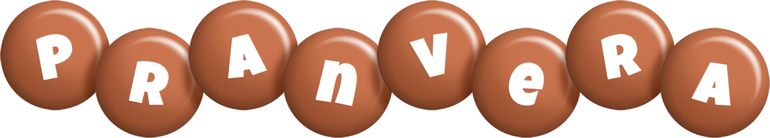 Pranvera candy-brown logo