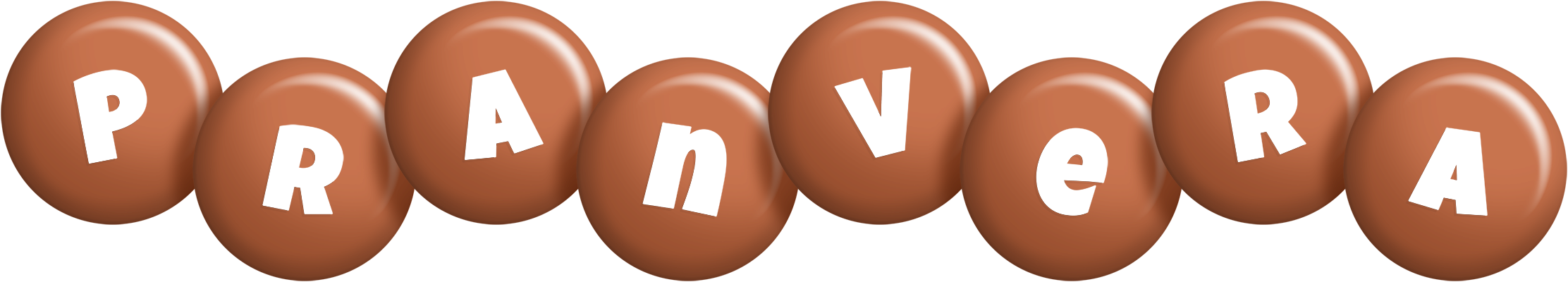 Pranvera candy-brown logo