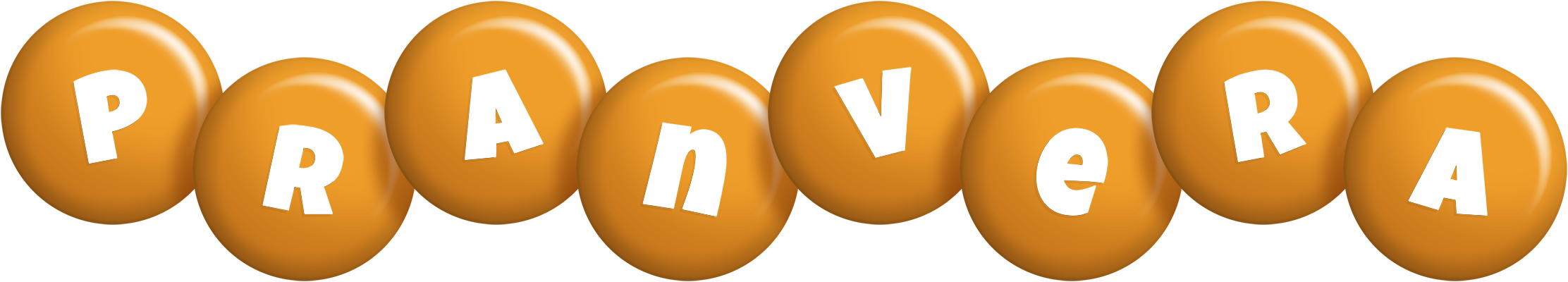 Pranvera candy-orange logo