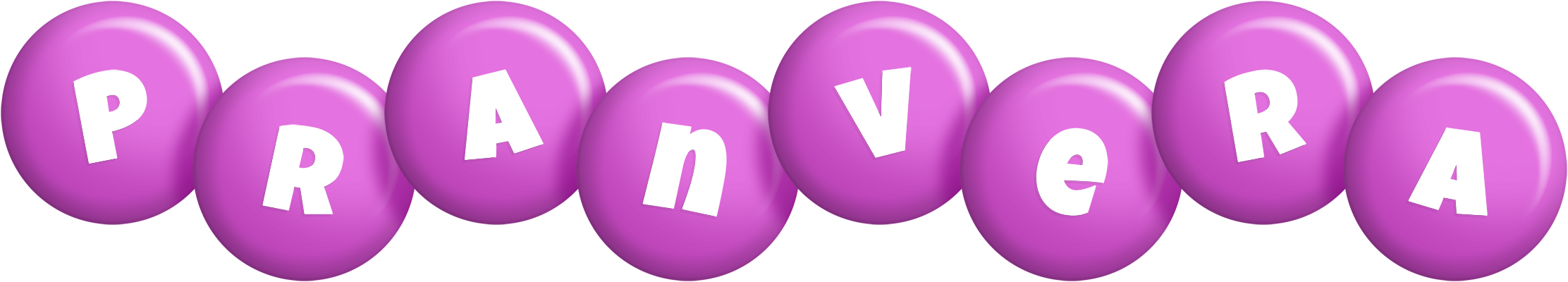 Pranvera candy-purple logo