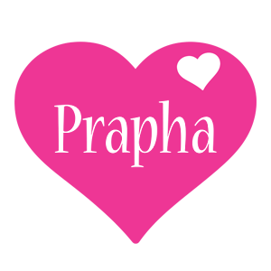 Prapha love-heart logo