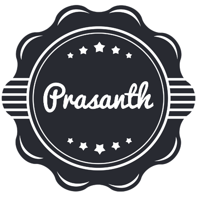Prasanth badge logo