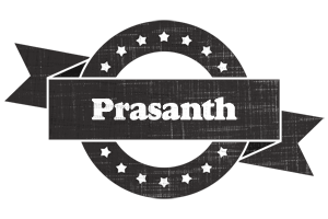 Prasanth grunge logo