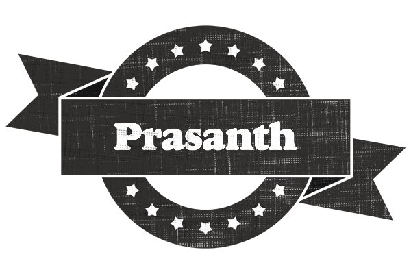Prasanth grunge logo