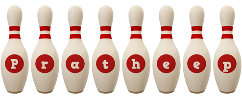 Pratheep bowling-pin logo