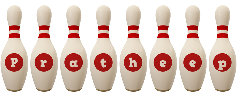 Pratheep bowling-pin logo