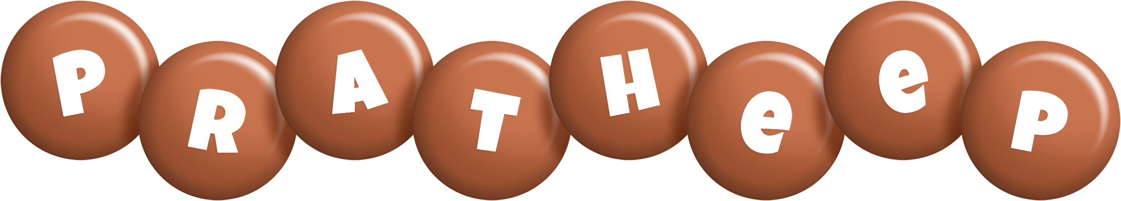 Pratheep candy-brown logo
