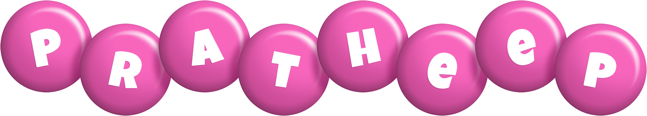 Pratheep candy-pink logo