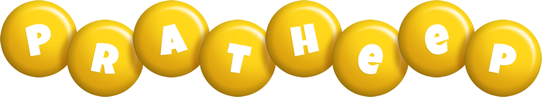 Pratheep candy-yellow logo