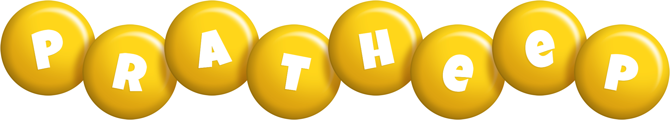 Pratheep candy-yellow logo