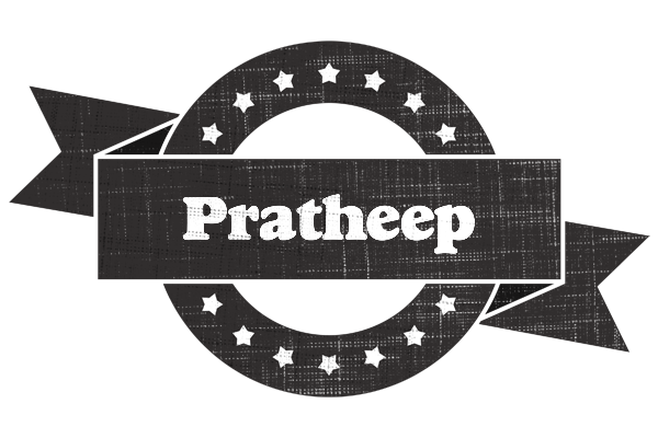 Pratheep grunge logo